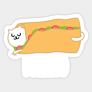 Funny purrito taco cat (b) Sticker